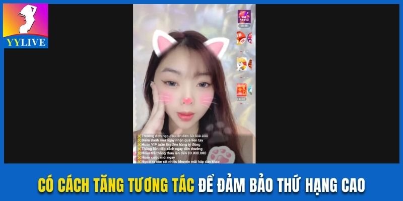 Thưởng Xếp Hạng Idol YYlive Với Giá Trị Siêu Khủng 3 Có cách tăng tương tác để đảm bảo thứ hạng cao